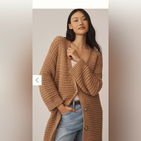 MAEVE RELAXED LONG CARDIGAN SWEATER FROM ANTHROPOLOGIE - Picture 2 of 3